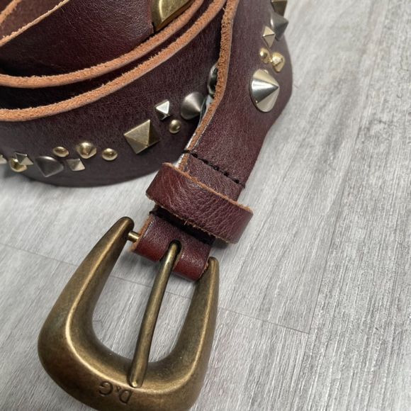 Dolce Gabbana Brown Studded Leather Belt main image 6